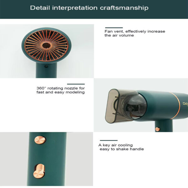 DALING Foldable Hair Dryer Compact Design - Image 7