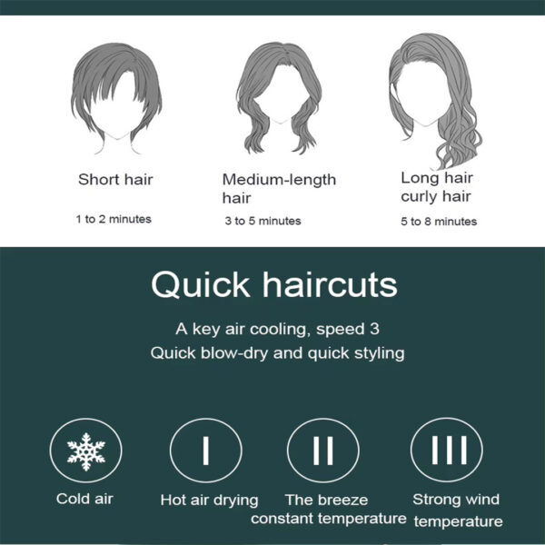 DALING Foldable Hair Dryer Compact Design - Image 6