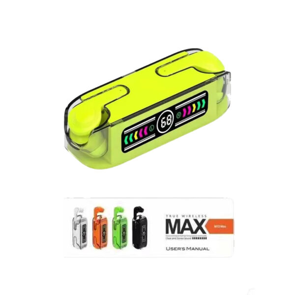 M12 Max TWS Earbuds Bluetooth 5.3 True Wireless Earphone