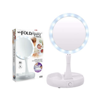 Foldaway LED Lighted Makeup Mirror