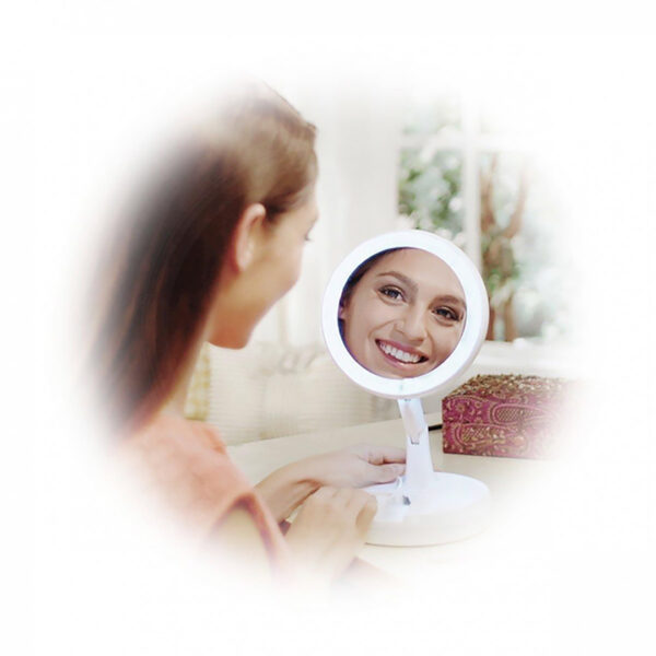 Foldaway LED Lighted Makeup Mirror - Image 6