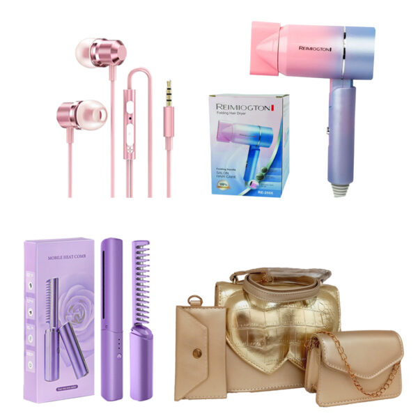 6 Pcs Discount Sale Hair + Accessories Combo Offer