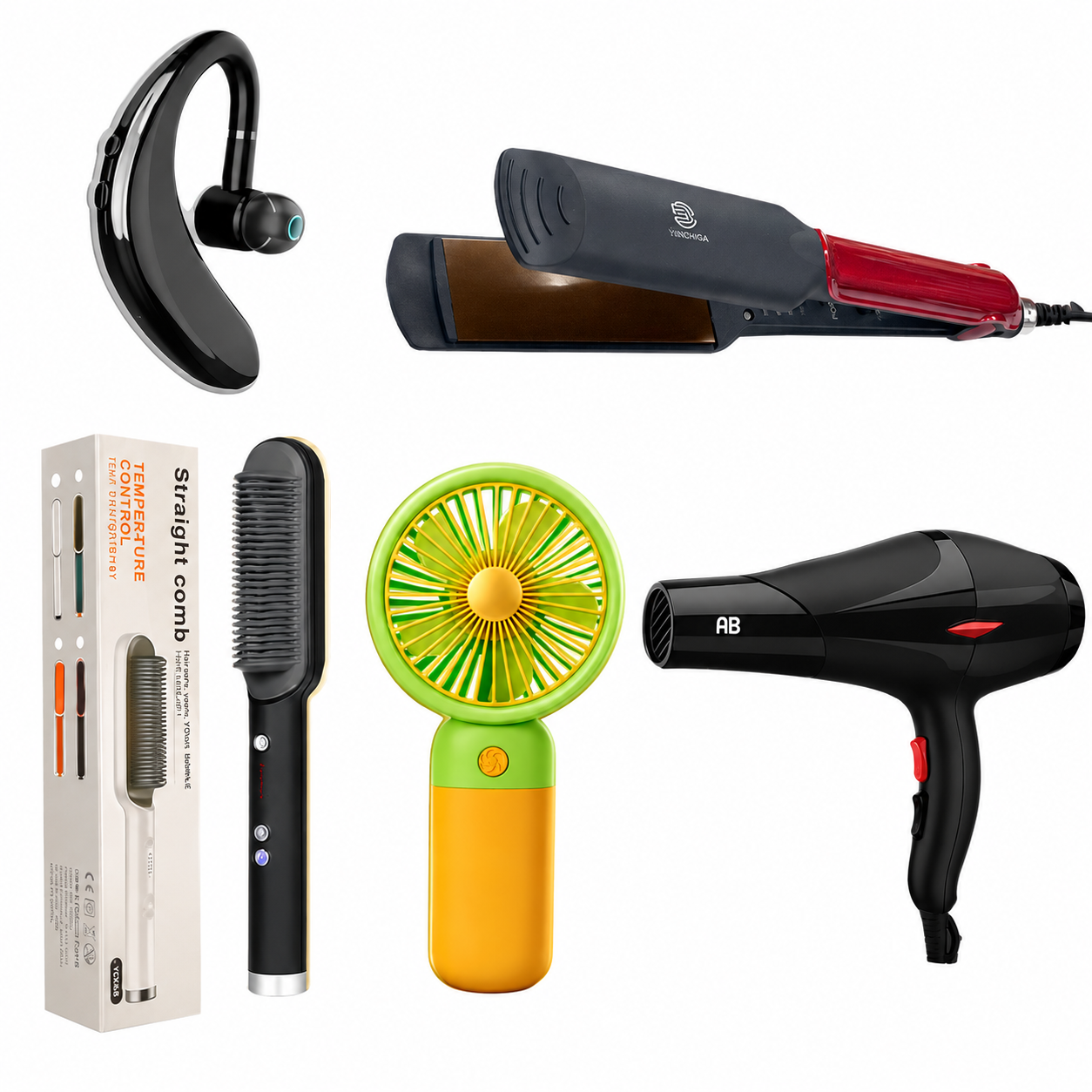 New 5 Pcs Exclusive Hair Accessories with FREE HEADPHONE Combo Offer